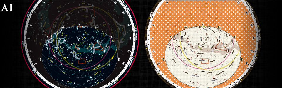 星座早見盤素材 ベクター ai | CC BY 3.0