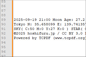 テキストエディターにコピーアンドペーストすると、透明テキストでの記載内容を確認できます。